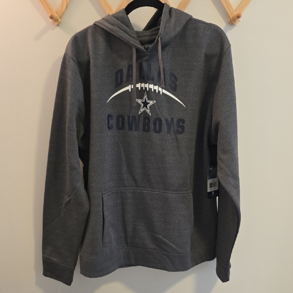 Dallas Cowboys NFL Gray Hoodie Sweater, Mens Large